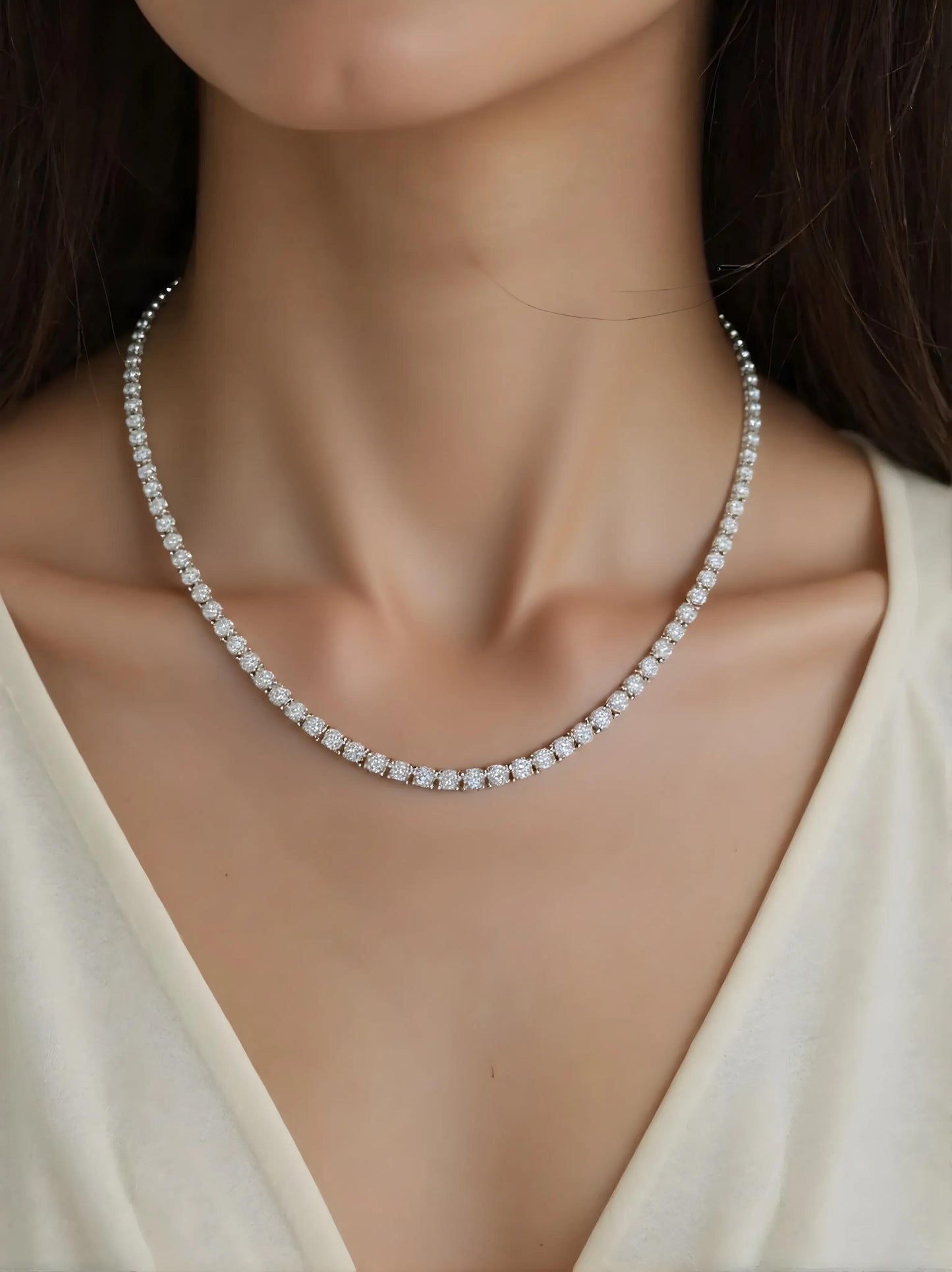 4mm Moissanite Tennis Chain