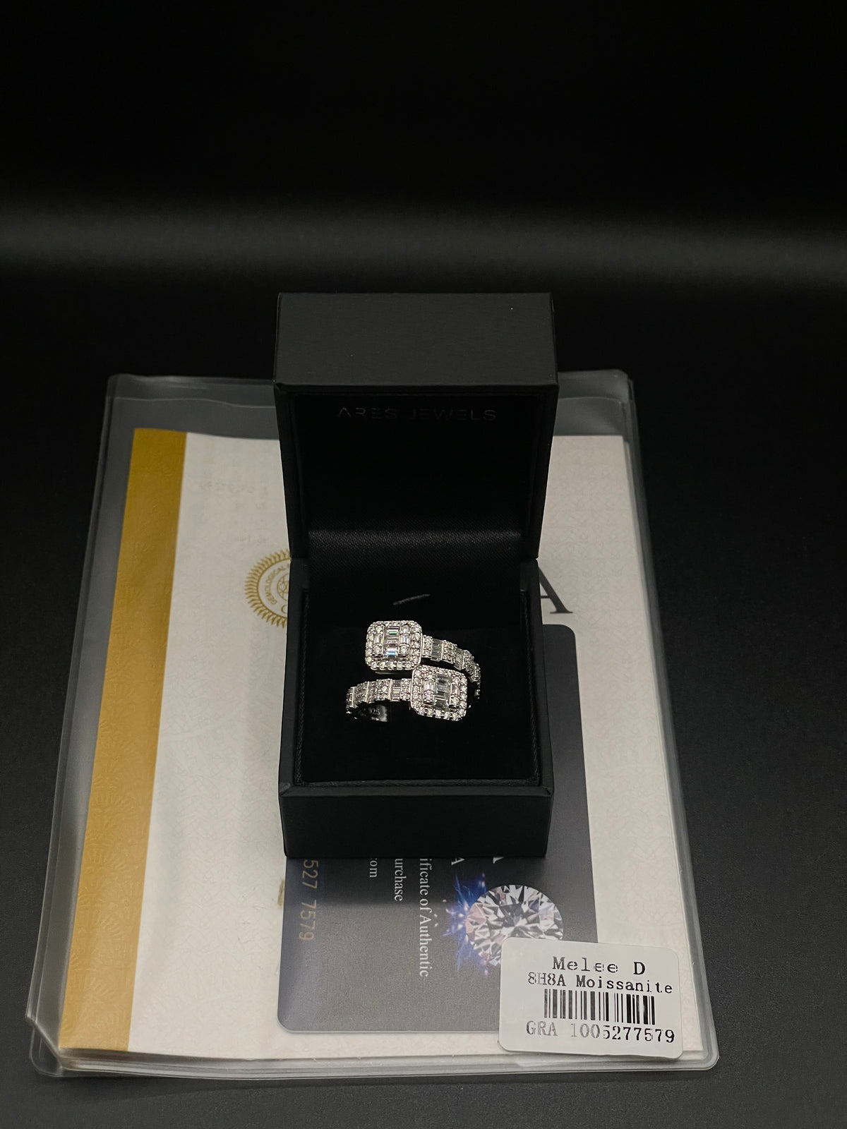 VVS1 The Vanguard Iced Moissanite Baguette Cluster Ring, 925 Sterling Silver