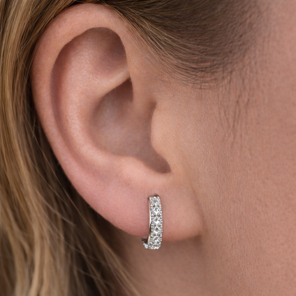 Pandora Hoop CZ Diamond Earring, 925 Sterling Silver