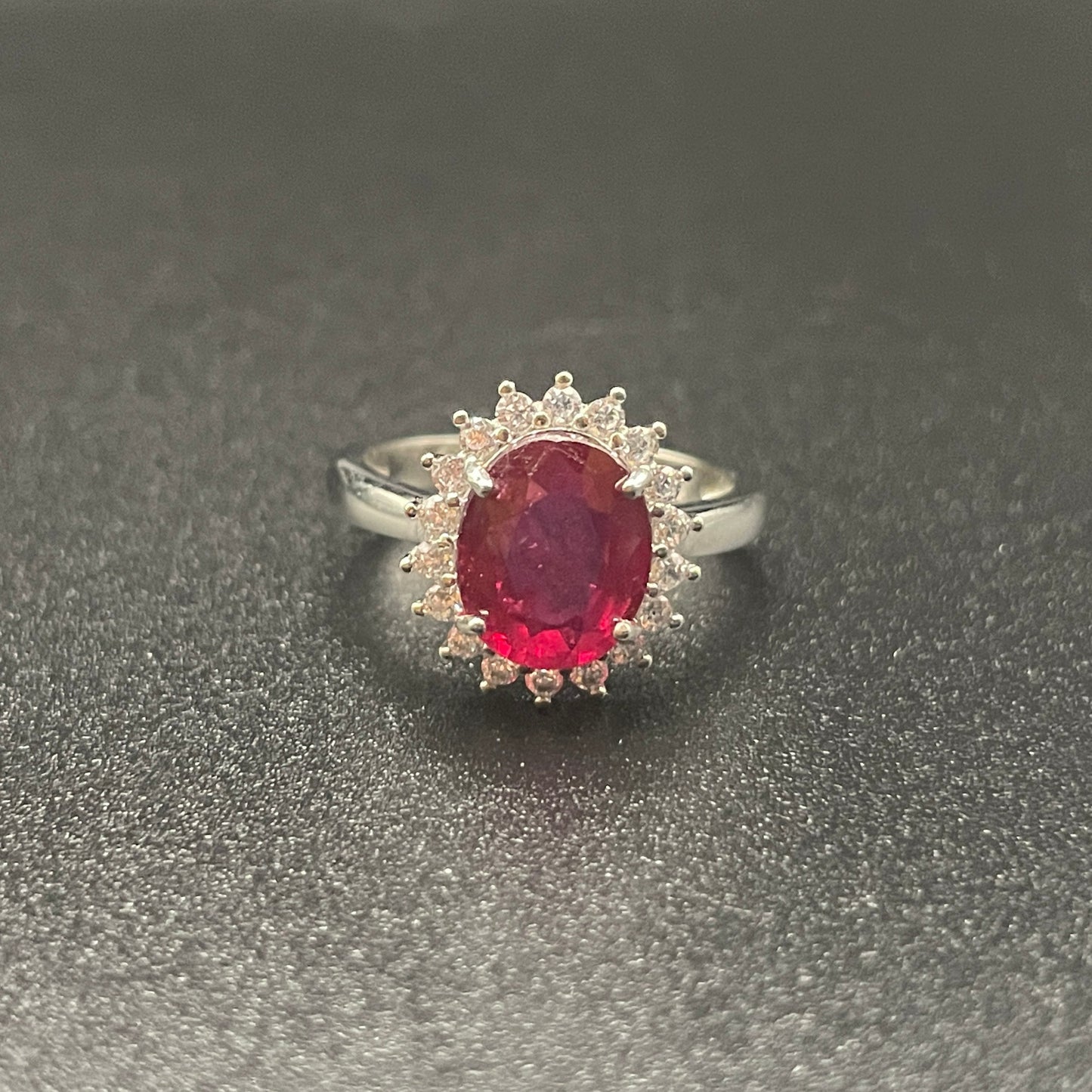 Natural Ruby Silver Ring