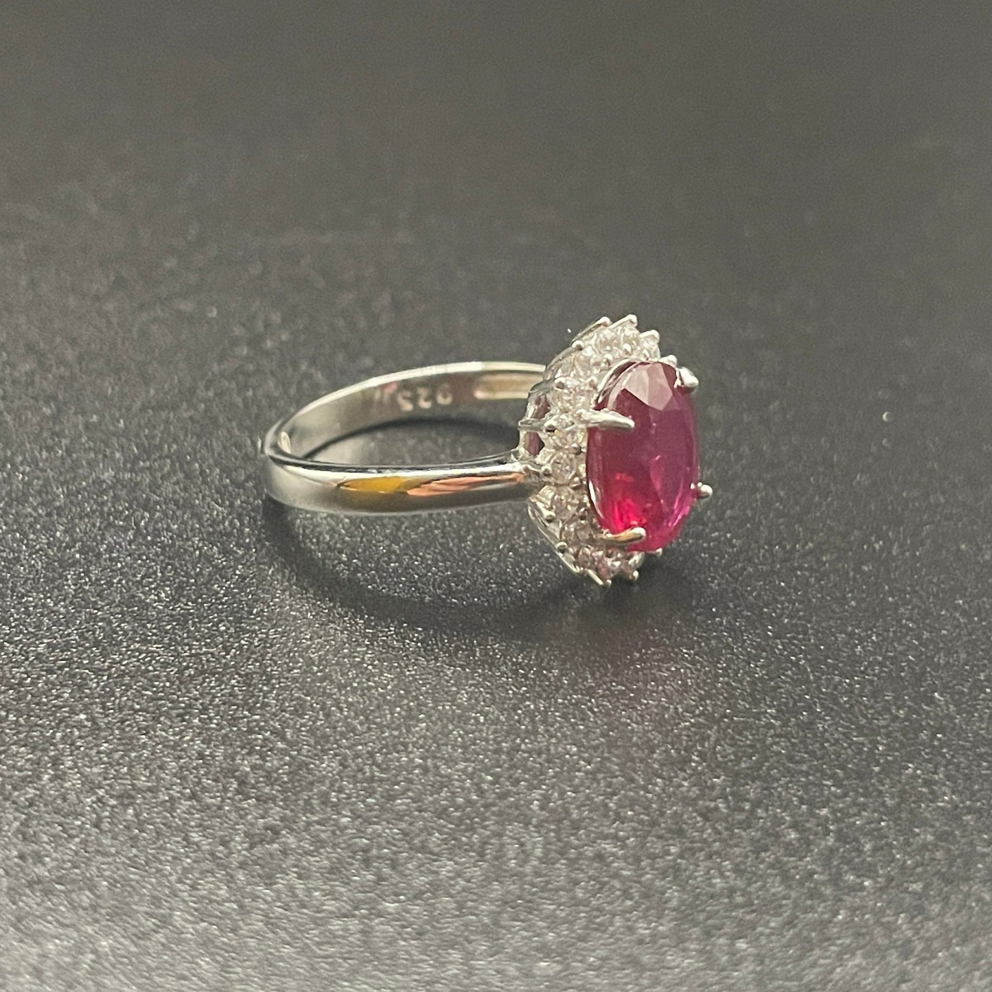 Natural Ruby Silver Ring