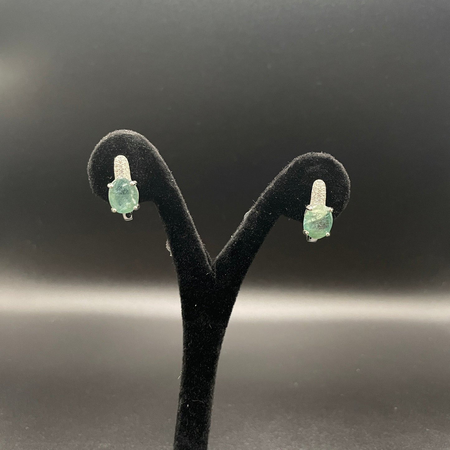 Natural Emerald Earring Silver