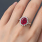 Natural Ruby Silver Ring