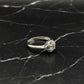 Flower Shaped Cubic Zirconia Ring, 925 Sterling Silver