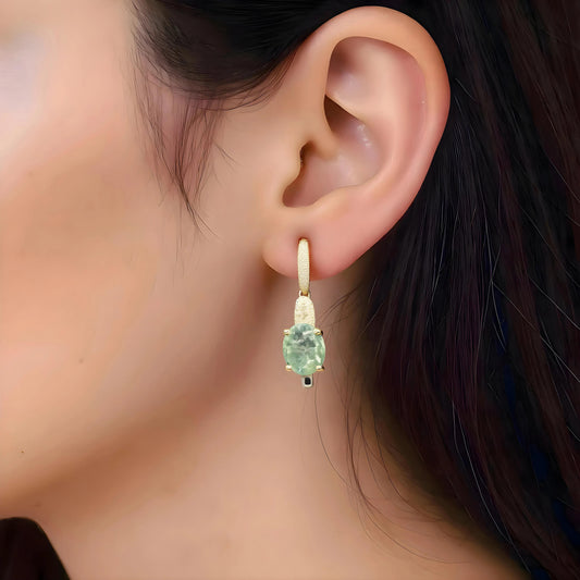 Natural Emerald Earring Silver