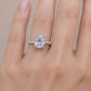 Oval Cubic Zirconia Silver Ring