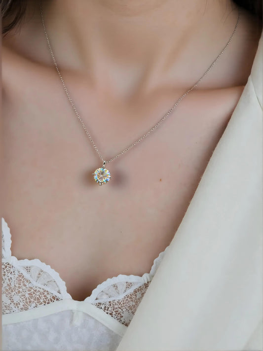 Single 1ct Moissanite Diamond Pendant
