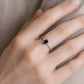 Black Stone Cubic Zirconia Ring