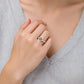 Flower Shaped Cubic Zirconia Silver Ring