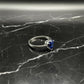 Sapphire silver ring, 925 Sterling Silver