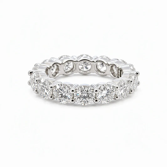 VVS1 The Ares Full Eternity Moissanite Ring, 925 Sterling Silver