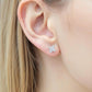 Elegant Diamond Flower Stud Earring CZ Diamond, 925 Sterling Silver