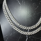 8mm Moissanite Cuban Link Chain, 925 Sterling Silver