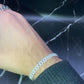 6mm Moissanite Cuban link Bracelet, 925 Sterling Silver