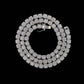 6mm Moissanite Micro Cluster Chain, 925 Sterling Silver