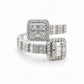 VVS1 The Vanguard Iced Moissanite Baguette Cluster Ring, 925 Sterling Silver