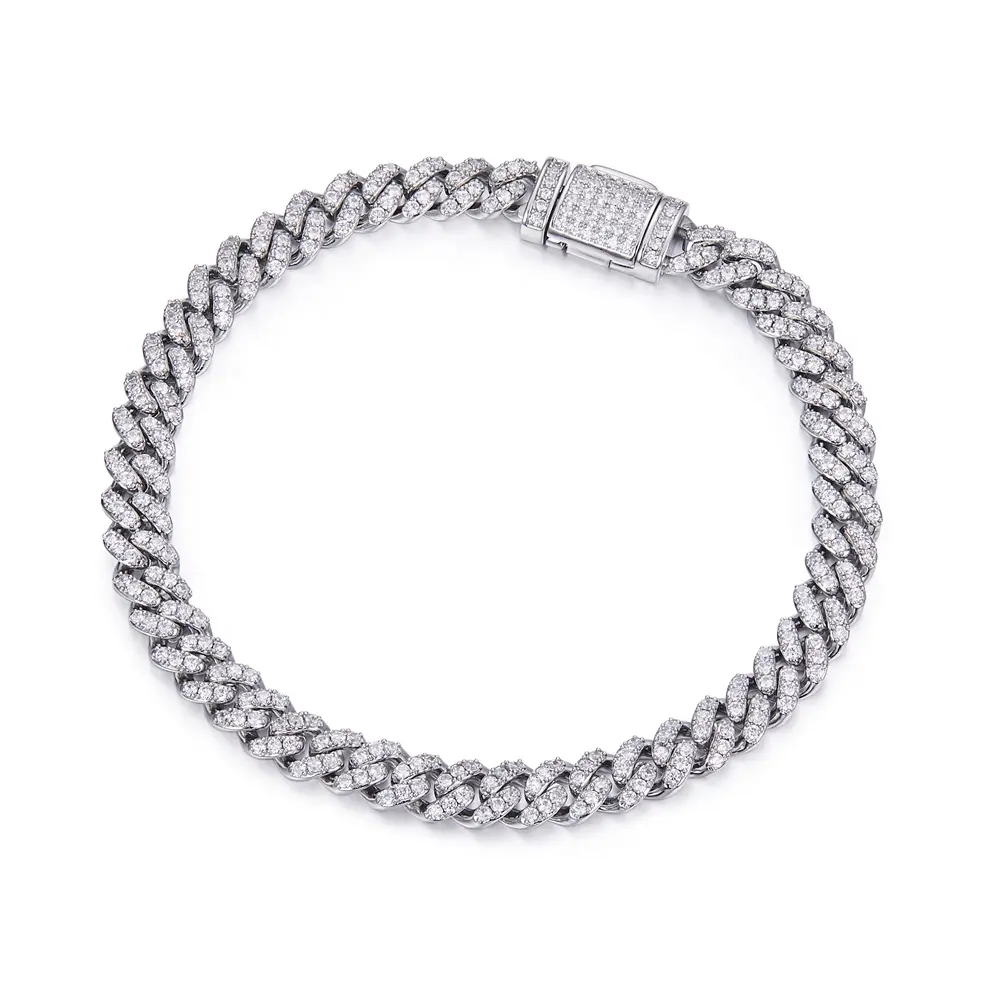 5mm Moissanite Cuban link Bracelet