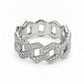 VVS1 The Miami Cuban Link Moissanite Ring, 925 Sterling Silver