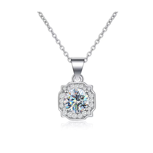 Wedding style 1ct Moissanite Diamond Pendant