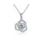 Flower style 1ct Moissanite Diamond Pendant with mini diamond stones finish