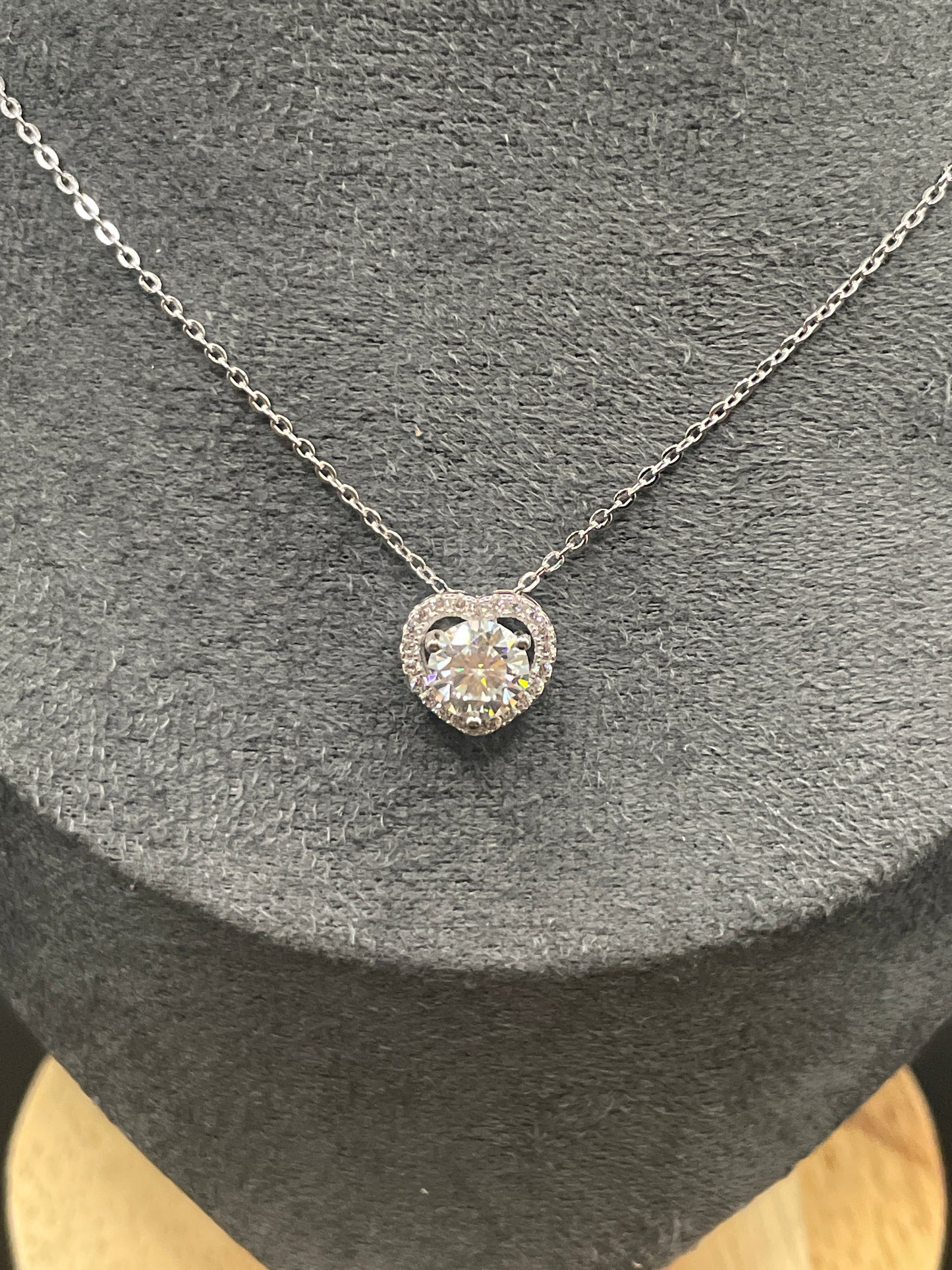 Heart Shaped 1ct Moissanite Diamond Pendant