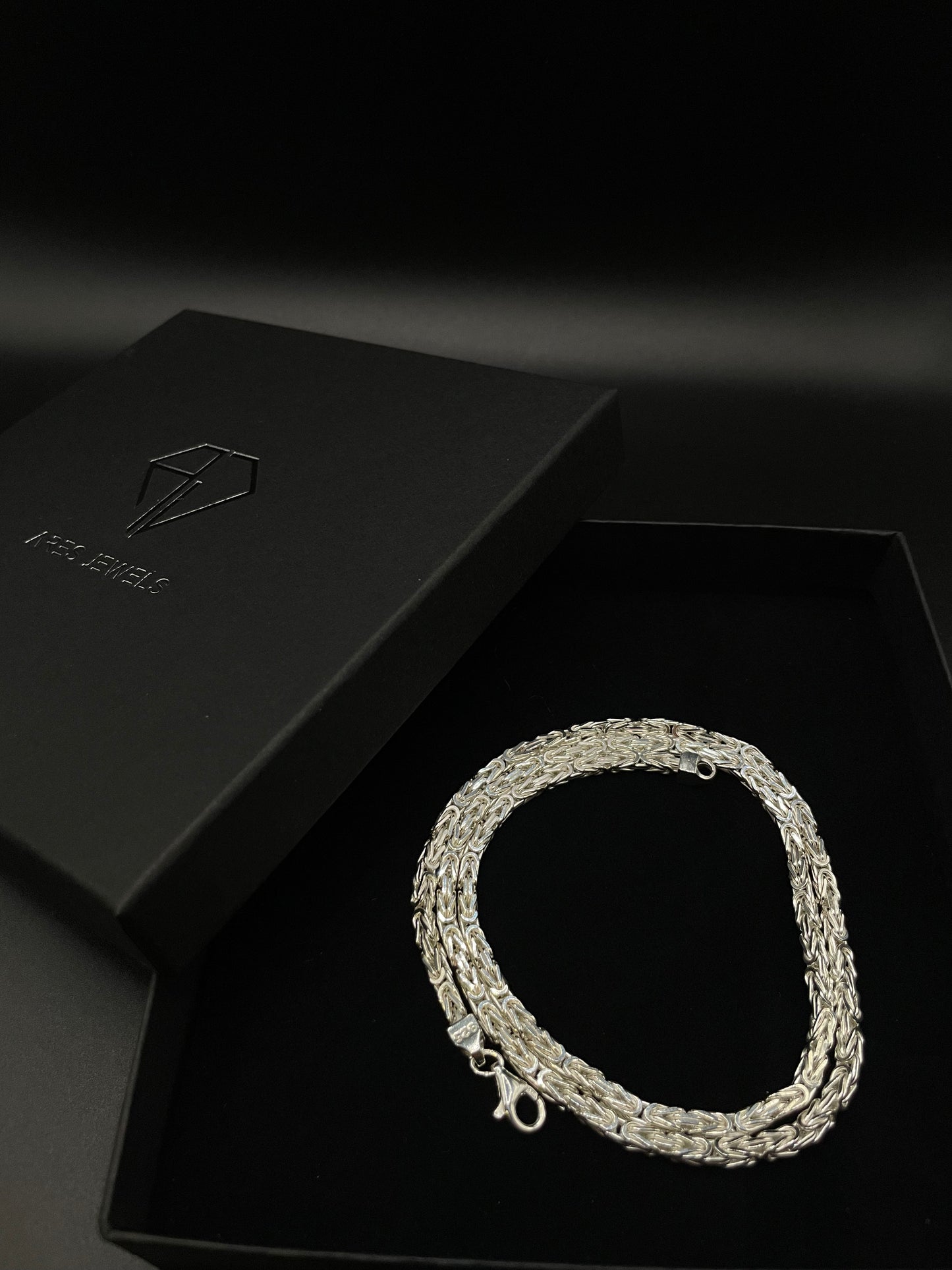 3mm Franco Diamond Cut chain, Sterling silver 925