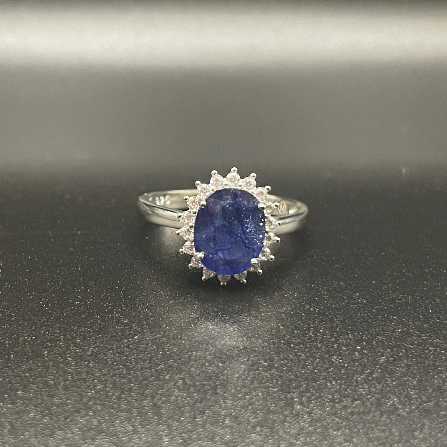 Natural Sapphire Silver Ring