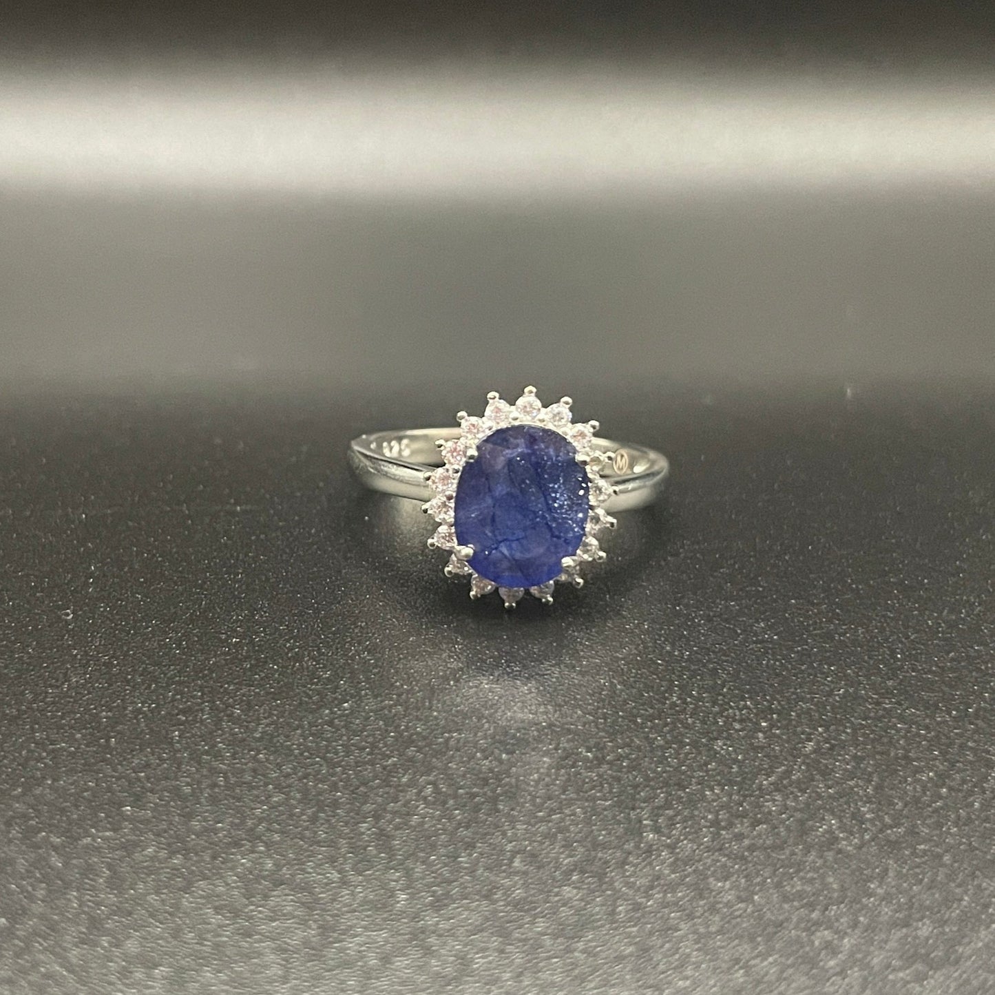 Natural Sapphire Silver Ring