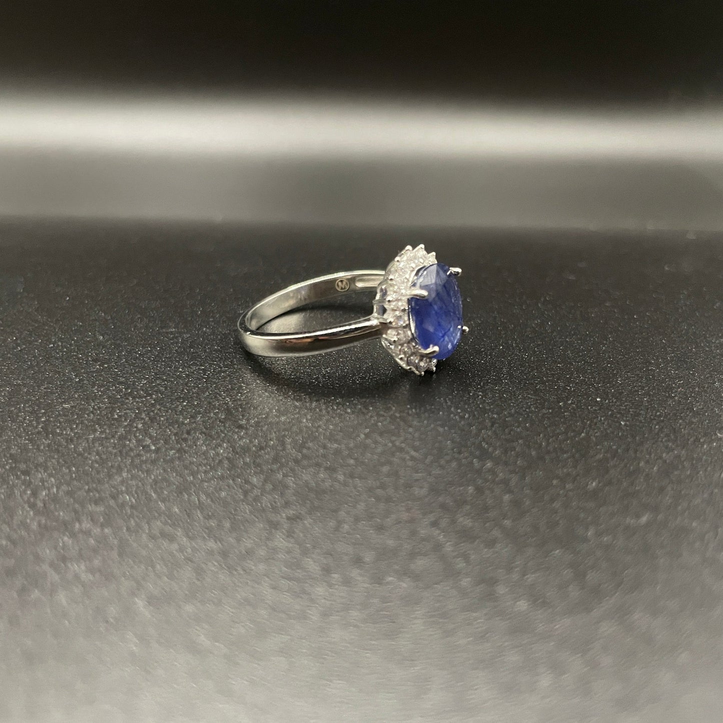 Natural Sapphire Silver Ring