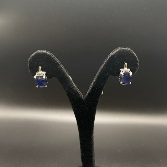 Natural Sapphire Earring Silver