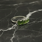 Natural Diopside Silver Ring, 925 Sterling Silver