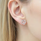 Open Clover Earring CZ Diamond, 925 Sterling Silver