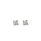 Square Sparkle CZ Diamond Stud Earring, 925 Sterling Silver