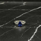 Sapphire silver ring, 925 Sterling Silver
