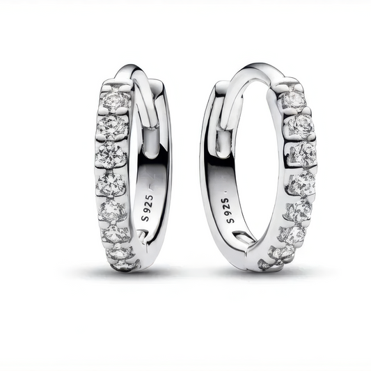 Pandora Hoop CZ Diamond Earring, 925 Sterling Silver