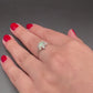 VVS1 1ct Moissanite Star style adjustable silver ring