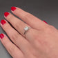 VVS1 1.2ct Moissanite single square diamond adjustable silver ring