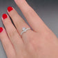 VVS1 0.5ct Moissanite adjustable silver ring