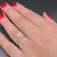 VVS1 Sophisticated 1ct Moissanite adjustable silver ring