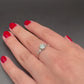 VVS1 1ct Moissanite unique adjustable silver ring