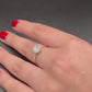VVS1 0.5ct Moissanite adjustable silver ring