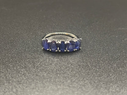Natural Sapphire Silver Ring