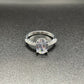 Oval Cubic Zirconia Silver Ring