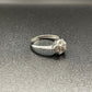 Flower Shaped Cubic Zirconia Silver Ring